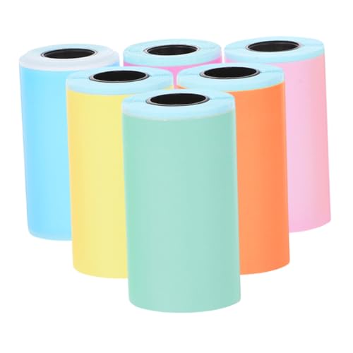 TOGEVAL 6 Rollen Selbstklebendes Thermopapier Farbig Mini Thermodrucker Aufkleber Papier für DIY Foto Etiketten Notizen Tragbares Leichtes Thermopapier für Mini Drucker und Journale TOGEVAL 6 Rollen Selbstklebendes Thermopapier Farbig Mini Thermodrucker Aufkleber Papier für DIY Foto Etiketten Notizen Tragbares Leichtes Thermopapier für Mini Drucker und Journale von TOGEVAL