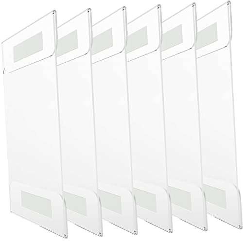 TOGEVAL 6 Stück Acryl Tischaufsteller Doppelseitiger Schildhalter für Menükarten Preisschilder und Tischdeko für Restaurant Hotel Bar und Veranstaltungen von TOGEVAL