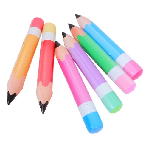 TOGEVAL 6 Stück Aufblasbare Bleistiftballons Riesige Bleistift Dekoration für Kindergeburtstagsfeiern und Schulabschluss Farbige PVC Bleistifte für Klassenzimmer und Partys TOGEVAL 6 Stück Aufblasbare Bleistiftballons Riesige Bleistift Dekoration für Kindergeburtstagsfeiern und Schulabschluss Farbige PVC Bleistifte für Klassenzimmer und Partys von TOGEVAL