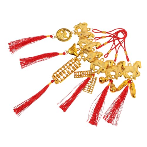 TOGEVAL 6 Stück Chinesische Neujahrsdekoration Jahr des Pferdes Rote Quasten Anhänger Langlebige Frühlingsfest Glücksbringer für Büro und Zuhause zum Aufhängen an Baum Wand Tür TOGEVAL 6 Stück Chinesische Neujahrsdekoration Jahr des Pferdes Rote Quasten Anhänger Langlebige Frühlingsfest Glücksbringer für Büro und Zuhause zum Aufhängen an Baum Wand Tür von TOGEVAL