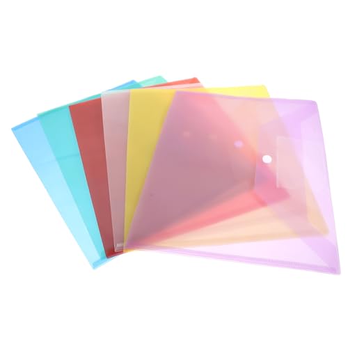 TOGEVAL 6 Stück Dokumentenmappe mit Druckknopfverschluss Transparente Kunststoff ordner mit Kartentasche Dicke Praktische Dokumententaschen für Büroorganisation und Sicheren TOGEVAL 6 Stück Dokumentenmappe mit Druckknopfverschluss Transparente Kunststoff ordner mit Kartentasche Dicke Praktische Dokumententaschen für Büroorganisation und Sicheren von TOGEVAL