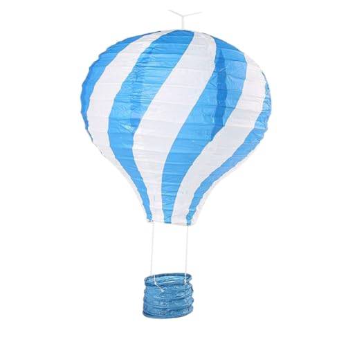 TOGEVAL 6 Stück Faltbare Papierlaternen Bunte Heißluftballon form Partydeko Hochzeit Kinderzimmer Weihnachten Festliche Raumdekoration von TOGEVAL