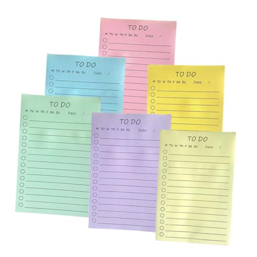 TOGEVAL 6 Stück Kleine Haftnotizen mit Starker Klebekraft Portable Notizblöcke mit Linierten Ablösbaren Memo Stickern für Büro Schule To Do Listen und Erinnerungen TOGEVAL 6 Stück Kleine Haftnotizen mit Starker Klebekraft Portable Notizblöcke mit Linierten Ablösbaren Memo Stickern für Büro Schule To Do Listen und Erinnerungen von TOGEVAL