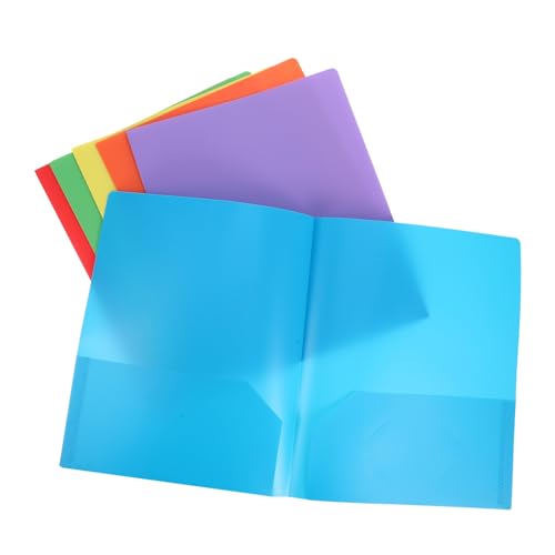 TOGEVAL 6 Stück Kunststoff Ordner mit Zwei Taschen und Metallzinken Wasserabweisend Großer Stauraum für Büro und Schule Farbige Schnellhefter zur Dokumentenorganisation TOGEVAL 6 Stück Kunststoff Ordner mit Zwei Taschen und Metallzinken Wasserabweisend Großer Stauraum für Büro und Schule Farbige Schnellhefter zur Dokumentenorganisation von TOGEVAL