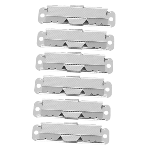 TOGEVAL 6 Stück Metall Clipset Teilig Austauschbare Klemmbrett Klammern für Schreibtafeln Langlebige Büroklammern zur Papierorganisation Geeignet für Schule Lehrer und Bürobedarf von TOGEVAL
