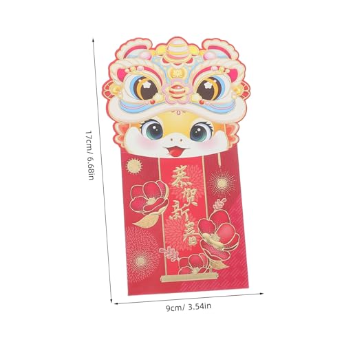 TOGEVAL 6 Stück Rote Geldumschläge Jahr der Schlange Chinesische Neujahrsumschläge mit Sicherem Verschluss für Geschenkgeld zu Frühlingfest Hochzeiten Geburtstagen Traditionelle Taschen TOGEVAL 6 Stück Rote Geldumschläge Jahr der Schlange Chinesische Neujahrsumschläge mit Sicherem Verschluss für Geschenkgeld zu Frühlingfest Hochzeiten Geburtstagen Traditionelle Taschen von TOGEVAL