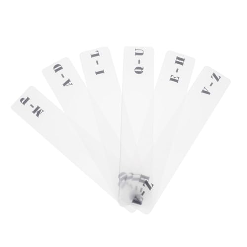 TOGEVAL 6 Stück Teiliges Acryl Schallplattentrenner A Z Transparente Karten für Organisation von CD und Sammlungen Praktische Aufbewahrungslösungen für Schallplattenregale von TOGEVAL