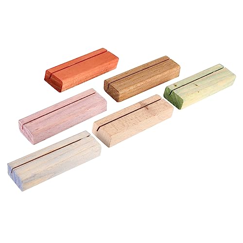TOGEVAL 6 Stück Teiliges Holzständer für Karten und Notizen Vintage Name Card Holder mit Stabilem Sockel Vielseitig als Memo- Foto Menükartenhalter für Büro Hochzeit Party-dekoration TOGEVAL 6 Stück Teiliges Holzständer für Karten und Notizen Vintage Name Card Holder mit Stabilem Sockel Vielseitig als Memo- Foto Menükartenhalter für Büro Hochzeit Party-dekoration von TOGEVAL