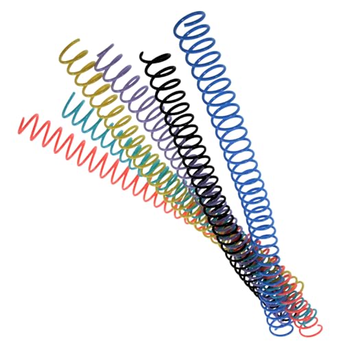 TOGEVAL 6 Stück Teiliges Kunststoff Binderinge für Lose Flexible Zuschneidbare Spiralbinder für Notizbücher Karteikarten und Ordner Vielseitig Einsetzbar für Schule und Büro von TOGEVAL