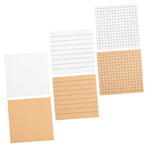 TOGEVAL 6 Stück Teiliges Memo Notizblock Selbstklebend mit Linierten Karierten und Blanko Haftnotizen in Weiß und Kraftpapier Praktische Haftzettel für Schule Büro und Notizen TOGEVAL 6 Stück Teiliges Memo Notizblock Selbstklebend mit Linierten Karierten und Blanko Haftnotizen in Weiß und Kraftpapier Praktische Haftzettel für Schule Büro und Notizen von TOGEVAL