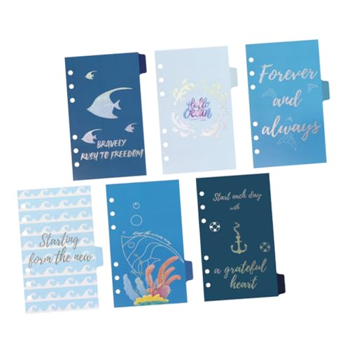 TOGEVAL 6 Stück Teiliges Nachfüllpapier Meeresthema Ringbuch Trennblätter Bunte Organizer Divider Leichtes Langlebiges Papier für Schule Büro und Studium Kariert Geeignet TOGEVAL 6 Stück Teiliges Nachfüllpapier Meeresthema Ringbuch Trennblätter Bunte Organizer Divider Leichtes Langlebiges Papier für Schule Büro und Studium Kariert Geeignet von TOGEVAL