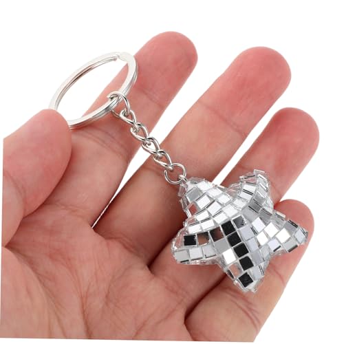 TOGEVAL 6 Stück Teiliges Sternförmige Spiegelfliesen Schlüsselanhänger Reflektierender Disco Ball Anhänger Praktisch Leicht Tragbar Aus Glas Für Taschen Schlüssel Zubehör TOGEVAL 6 Stück Teiliges Sternförmige Spiegelfliesen Schlüsselanhänger Reflektierender Disco Ball Anhänger Praktisch Leicht Tragbar Aus Glas Für Taschen Schlüssel Zubehör von TOGEVAL
