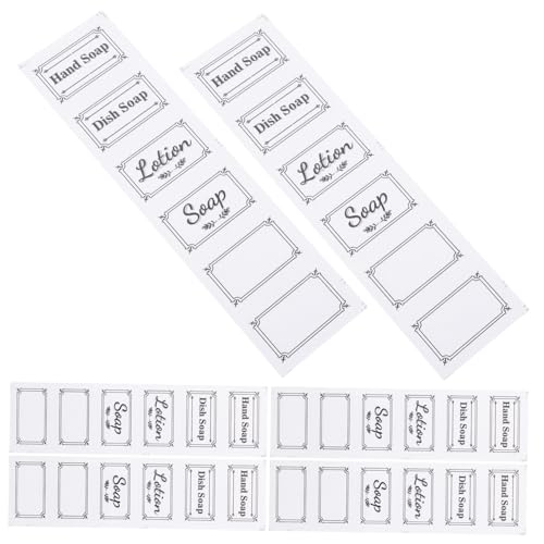 TOGEVAL 6 Stück Teiliges Wasserdichter Selbstklebender Seifenetiketten für Seifenspenderflaschen Öl und Wasserbeständig Leicht Anzubringen Transparentes Design zur Übersichtlichen TOGEVAL 6 Stück Teiliges Wasserdichter Selbstklebender Seifenetiketten für Seifenspenderflaschen Öl und Wasserbeständig Leicht Anzubringen Transparentes Design zur Übersichtlichen von TOGEVAL
