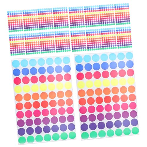 TOGEVAL 60 Blatt Farbige Punkt aufkleber Rund Selbstklebende Beschreibbare Dot Sticker für Schule Büro Zuhause Farben Je Etiketten pro Blatt Vielseitig Einsetzbar zur Einfachen TOGEVAL 60 Blatt Farbige Punkt aufkleber Rund Selbstklebende Beschreibbare Dot Sticker für Schule Büro Zuhause Farben Je Etiketten pro Blatt Vielseitig Einsetzbar zur Einfachen von TOGEVAL