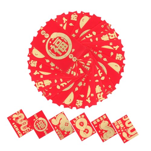 TOGEVAL 60 Stück Chinesische Neujahr Rote Umschläge im Schlangenjahr Stilvolle Geldumschläge für Hochzeiten und Festlichkeiten Multifunktionale Dekorationen für Lunar Year TOGEVAL 60 Stück Chinesische Neujahr Rote Umschläge im Schlangenjahr Stilvolle Geldumschläge für Hochzeiten und Festlichkeiten Multifunktionale Dekorationen für Lunar Year von TOGEVAL