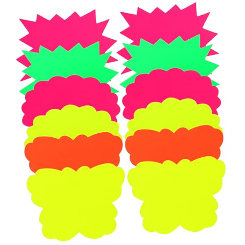 TOGEVAL 60 Stück Fluoreszierende Preisschilder Papier Selbstklebend Ablösbar Bunte Explosionsformen Leere Etiketten für Supermarkt Einzelhandel Praktische Preisaufkleber für Waren und TOGEVAL 60 Stück Fluoreszierende Preisschilder Papier Selbstklebend Ablösbar Bunte Explosionsformen Leere Etiketten für Supermarkt Einzelhandel Praktische Preisaufkleber für Waren und von TOGEVAL