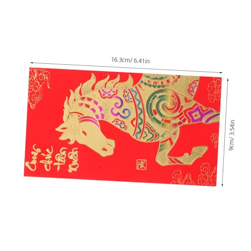 TOGEVAL 60 Stück Jahr Des Pferdes Rote Umschläge Chinesische Neujahr Hongbao Geldumschläge Frühling Fest Traditionelle Vietnamesische Li Xi Umschläge für Geburtstage Hochzeiten Jubiläen TOGEVAL 60 Stück Jahr Des Pferdes Rote Umschläge Chinesische Neujahr Hongbao Geldumschläge Frühling Fest Traditionelle Vietnamesische Li Xi Umschläge für Geburtstage Hochzeiten Jubiläen von TOGEVAL