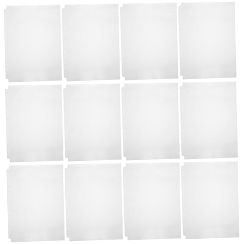 TOGEVAL 60 Stück Teiliges Fotohüllen Transparente PVC Nachfüllseiten mit Fächern Beidseitig Klare Postkarten Schutzhüllen für Ringbücher Doppelseitige Foto Organizer von TOGEVAL
