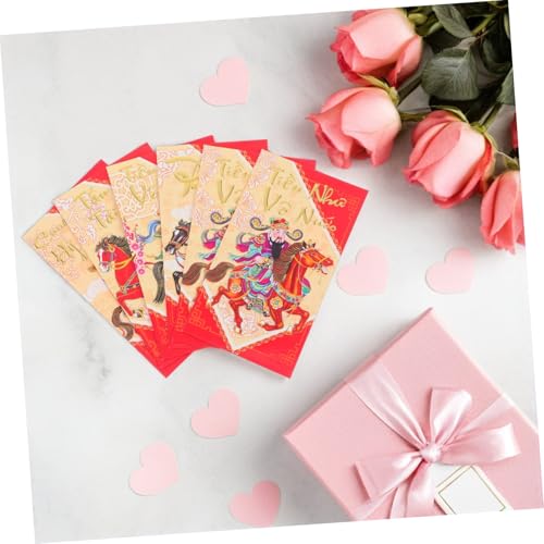 TOGEVAL 60 Stück Vietnamesische Neujahrs Envelopes mit Pferde Zodiac Lunar Year Glücksumschläge für Frühlingsfest Multikulturelle Vietnamesisch Chinesische Motive Stilvolle von TOGEVAL