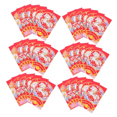 TOGEVAL 60 Stück Vietnamesische Rote Umschläge Pferde Zodiac Glückstaschen Aus Premium Papier Für Asiatisches Mondneujahrsfest Stilvolle Verpackung Für Geldbörse TOGEVAL 60 Stück Vietnamesische Rote Umschläge Pferde Zodiac Glückstaschen Aus Premium Papier Für Asiatisches Mondneujahrsfest Stilvolle Verpackung Für Geldbörse von TOGEVAL