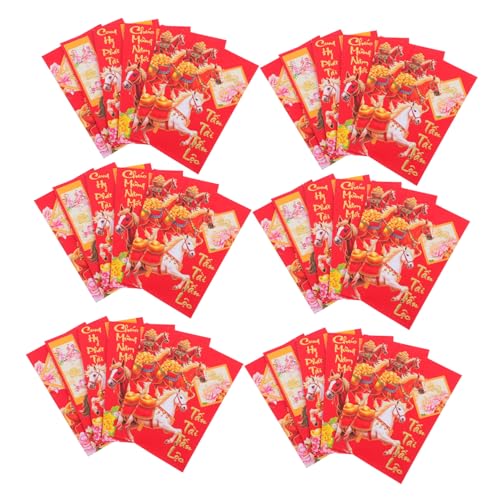 TOGEVAL 60 Stück Vietnamesische Rote Umschläge Pferde Zodiac Lunar Year Geldbeutel Papier Umschläge Asiatische Neujahrsfeier Traditionell TOGEVAL 60 Stück Vietnamesische Rote Umschläge Pferde Zodiac Lunar Year Geldbeutel Papier Umschläge Asiatische Neujahrsfeier Traditionell von TOGEVAL
