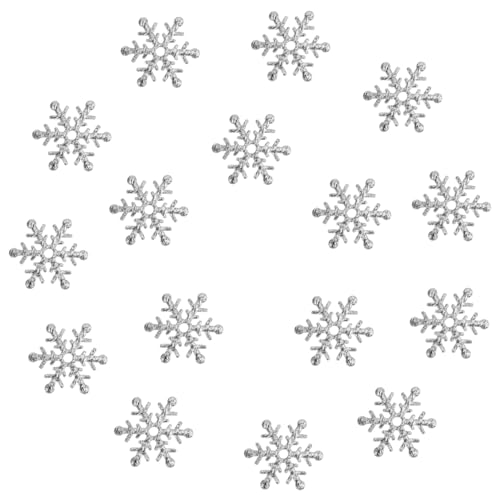 TOGEVAL 600 Stk. Schneeflocken Konfetti Silber Party Dekoration Streudeko Weihnachtsfeier Basteln Festliche Tischdeko für Weihnachten und Silvester von TOGEVAL
