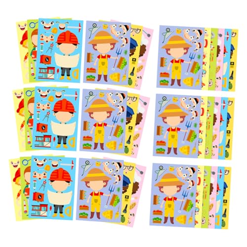 TOGEVAL 6sätze Puzzelkleber Für Ankleide-Sticker Interaktive DIY-bastelset Für Junge Mädchen Fördert Kreativität Und Hand-Augen-koordination Farbenfrohe Muster Für Familien TOGEVAL 6sätze Puzzelkleber Für Ankleide-Sticker Interaktive DIY-bastelset Für Junge Mädchen Fördert Kreativität Und Hand-Augen-koordination Farbenfrohe Muster Für Familien von TOGEVAL