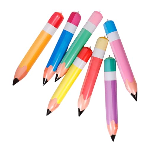 TOGEVAL 7 Stück Giant PVC Aufblasbare Bleistifte Teiliges Rückkehr zur Schule Deko für Klassenzimmer Leichte und Tragbare Luftballons Verschiedenen Farben für Schulanfang und TOGEVAL 7 Stück Giant PVC Aufblasbare Bleistifte Teiliges Rückkehr zur Schule Deko für Klassenzimmer Leichte und Tragbare Luftballons Verschiedenen Farben für Schulanfang und von TOGEVAL