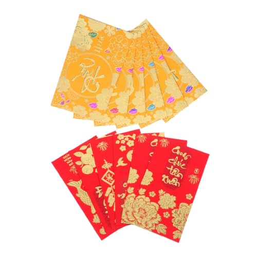 TOGEVAL 72 Stück Teiliges Vietnamesische Neujahrsumschläge Wasserdichtes Papier Traditionelle Lunar Festtagsdekorationen für Frühlingsfest Asian Year Celebration von TOGEVAL