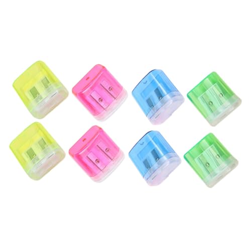 TOGEVAL 8 Stück Teiliges Tragbare Hand Bleistiftspitzer mit Doppelöffnung Manuell Praktisch für Schule Büro Farbiges Design in Gelb Grün Blau Effektive Klinge TOGEVAL 8 Stück Teiliges Tragbare Hand Bleistiftspitzer mit Doppelöffnung Manuell Praktisch für Schule Büro Farbiges Design in Gelb Grün Blau Effektive Klinge von TOGEVAL