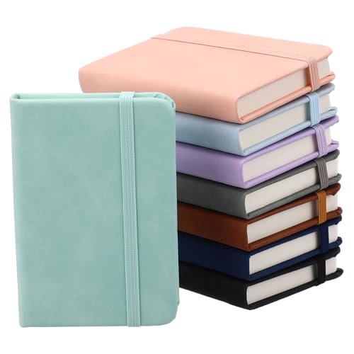 TOGEVAL 8 Stück Tragbares Notizbuch Notizbücher Notizbuch Mini-notizbuch Kleine Notizbücher Taschenjournal Schülerhefte Agenda -buch Notizpolster Reisejournal Kleines Taschenheft Papier von TOGEVAL