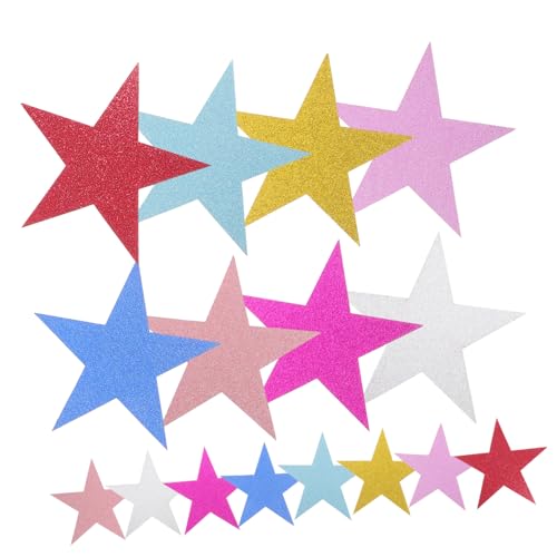 TOGEVAL 80 Stück Teiliges Glitzerstern Papier Cutouts Bunte Deko für Klassenzimmer Partys und Diy Projekte Sicher für Kreative Gestaltung TOGEVAL 80 Stück Teiliges Glitzerstern Papier Cutouts Bunte Deko für Klassenzimmer Partys und Diy Projekte Sicher für Kreative Gestaltung von TOGEVAL