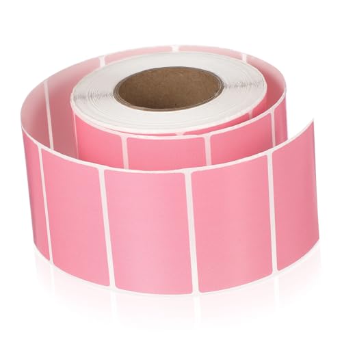 TOGEVAL 800 Stück Dreisicheres Thermoetikett Thermoaufkleber-Etiketten Papier Direkte Selbstklebende Wärmelablisten Versandetiketten Etiketten für Thermodrucker thermisches Etikett Rosa von TOGEVAL