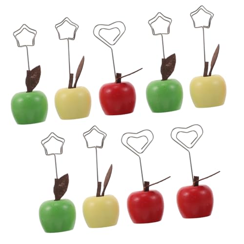 TOGEVAL 9 Stück Teiliges Memo Clip Holz Farbenfrohe Apfelform Stabiler Notizhalter für Büro Zuhause Weihnachtskartenständer und Tischdekoration TOGEVAL 9 Stück Teiliges Memo Clip Holz Farbenfrohe Apfelform Stabiler Notizhalter für Büro Zuhause Weihnachtskartenständer und Tischdekoration von TOGEVAL
