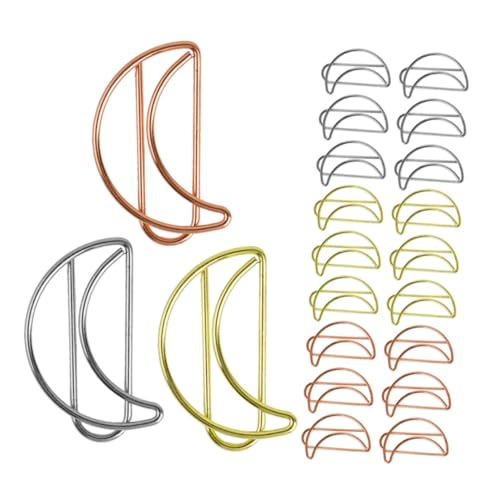 TOGEVAL 90 Stück Teiliges Mondförmige Metall Paperclips Bunte Dekorative Büroklammern als Lesezeichen für Dokumentenorganisation Schulbedarf und Planer Zubehör Robuste Oberfläche Kreatives TOGEVAL 90 Stück Teiliges Mondförmige Metall Paperclips Bunte Dekorative Büroklammern als Lesezeichen für Dokumentenorganisation Schulbedarf und Planer Zubehör Robuste Oberfläche Kreatives von TOGEVAL
