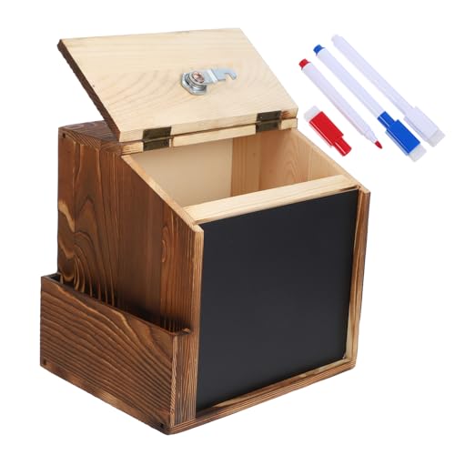 TOGEVAL Abschließbare Holz vorschlagsbox mit Schiebeschlitz Wandmontierbarer Spenden Briefkasten Stabile Konstruktion Platzsparend für Büro Schule und Zuhause TOGEVAL Abschließbare Holz vorschlagsbox mit Schiebeschlitz Wandmontierbarer Spenden Briefkasten Stabile Konstruktion Platzsparend für Büro Schule und Zuhause von TOGEVAL
