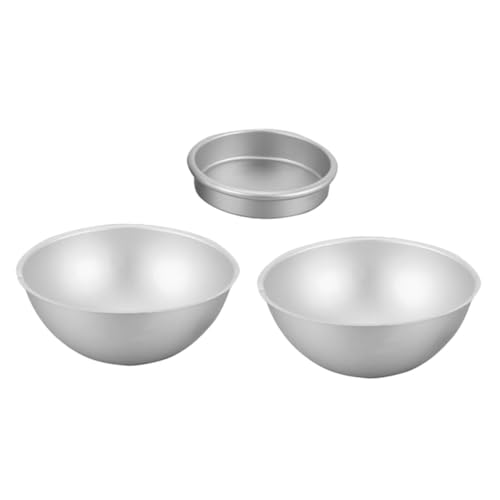 TOGEVAL Aluminium Halbkugel Backform Halbkugeln mit Sockel DIY Kuchenform und Badebombenform Backwerkzeug für Seifen und Badekugeln Herstellung von TOGEVAL