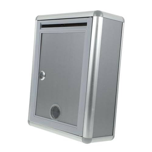 TOGEVAL Aluminiumlegierung Wandhalterung Vorschlagsbox mit Schloss Abschließbare Wandbriefkasten für Büro Schule und Werk Sicheres Aufbewahren von Briefen und Dokumenten Kompakte TOGEVAL Aluminiumlegierung Wandhalterung Vorschlagsbox mit Schloss Abschließbare Wandbriefkasten für Büro Schule und Werk Sicheres Aufbewahren von Briefen und Dokumenten Kompakte von TOGEVAL