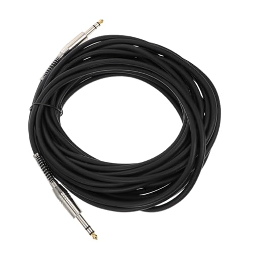 TOGEVAL Audio Kabel Professionelles Stereo Kabel für Gitarre Lautsprecher und Mikrofon Schwarz Langlebig Hohe für Musikaufnahmen und Live Performances von TOGEVAL