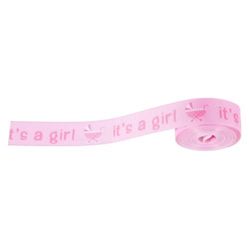TOGEVAL Babyparty Deko Geschenkband Breit Rosa Mädchen Schleife für DIY Basteln Vielseitiges Geschenkverpackungsband Weiches Material Langlebig für Blumensträuße und Babyparty Dekoration von TOGEVAL