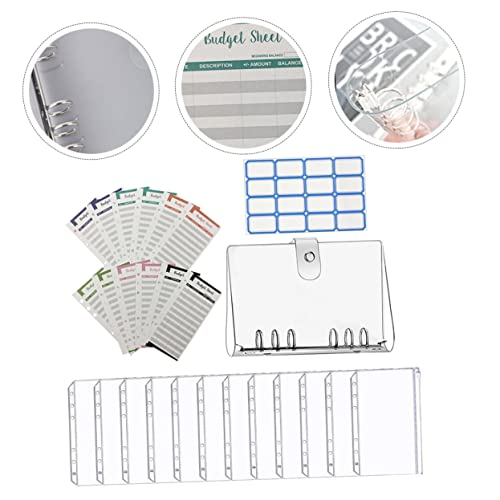 TOGEVAL Budget Binder mit Reißverschluss Umschlägen Transparentes PVC Ringbuch mit Zipper Taschen Farbige Budgetblätter und Sparaufkleber für Haushaltsbuch und Geldorganisation TOGEVAL Budget Binder mit Reißverschluss Umschlägen Transparentes PVC Ringbuch mit Zipper Taschen Farbige Budgetblätter und Sparaufkleber für Haushaltsbuch und Geldorganisation von TOGEVAL