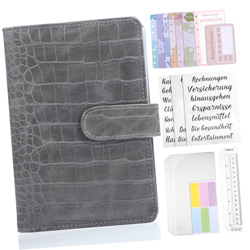 TOGEVAL Budgetplaner mit Krokodilprägung Deutscher Finanz Organizer Ringbuch Geldfächer Sparbuch Umschläge Karten Aufkleber und Lineal Langlebiger PU Binder für Einfache Budgetplanung TOGEVAL Budgetplaner mit Krokodilprägung Deutscher Finanz Organizer Ringbuch Geldfächer Sparbuch Umschläge Karten Aufkleber und Lineal Langlebiger PU Binder für Einfache Budgetplanung von TOGEVAL