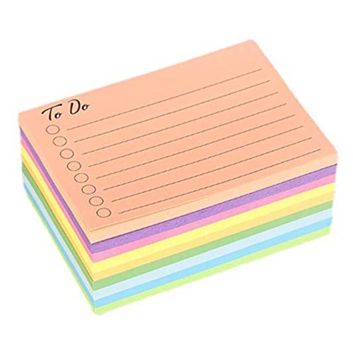 TOGEVAL Bunte Haftnotizen mit Farben Selbstklebende Notizblätter für To Do Listen Büro Schule und Zuhause Praktische Erinnerungsnotizen für von TOGEVAL