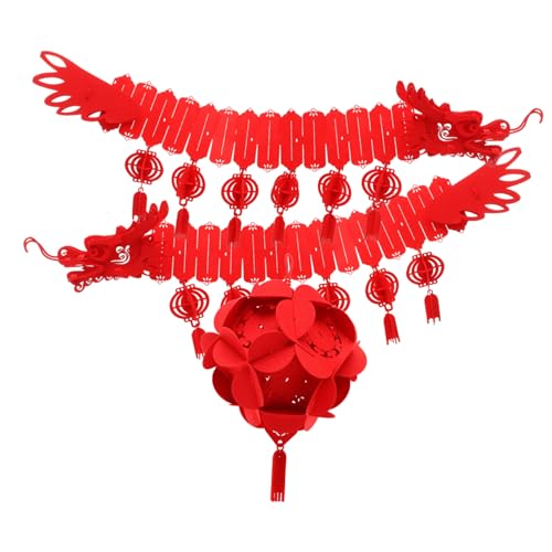 TOGEVAL Chinesische Neujahrsdekoration Drachen Hängend Klassisch Frühlingsfest Dekoration Rot Festlich Für Fenster Tür Wand Mit Schnur Einfach Zu Montieren TOGEVAL Chinesische Neujahrsdekoration Drachen Hängend Klassisch Frühlingsfest Dekoration Rot Festlich Für Fenster Tür Wand Mit Schnur Einfach Zu Montieren von TOGEVAL