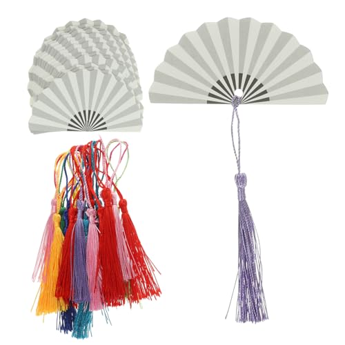 TOGEVAL Diy Fächer Lesezeichen Blanko Lesezeichen mit Quasten Handgemachte Papier für Bastelprojekte für Karten Dekoration und TOGEVAL Diy Fächer Lesezeichen Blanko Lesezeichen mit Quasten Handgemachte Papier für Bastelprojekte für Karten Dekoration und von TOGEVAL