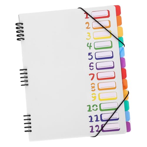 TOGEVAL Dokumentenordner mit Fächern Eleganter Ringbuch Organizer für Frauen Strukturieren und Organisieren von Dokumenten Leicht und Tragbar für Büro Studium und Reisen von TOGEVAL