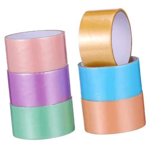 TOGEVAL Klebebänder-set Mit 6 Rollen Klebebänder Für Dekorationshandwerk 4 8 Cm Breit von TOGEVAL