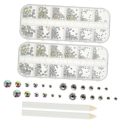 TOGEVAL Flachboden Strasssteine für Nagelkunst Dekorationen für DIY Nail Art Langlebige und Sichere Perlen für Kreative Designs von TOGEVAL