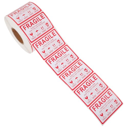 TOGEVAL Fragile Warning Labels Selbstklebend Rote Versandaufkleber für Zerbrechliche Pakete mit Starker Haftung Kartons Kunststoff Papier und Glas Vorsicht Beim Versand TOGEVAL Fragile Warning Labels Selbstklebend Rote Versandaufkleber für Zerbrechliche Pakete mit Starker Haftung Kartons Kunststoff Papier und Glas Vorsicht Beim Versand von TOGEVAL