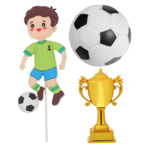 TOGEVAL Fußball Geburtstagstorten Deko Teilig Bunte Fußball und Pokal Cake Topper Kinderfreundlich Langlebig für Verschiedene Kuchen für Party und TOGEVAL Fußball Geburtstagstorten Deko Teilig Bunte Fußball und Pokal Cake Topper Kinderfreundlich Langlebig für Verschiedene Kuchen für Party und von TOGEVAL